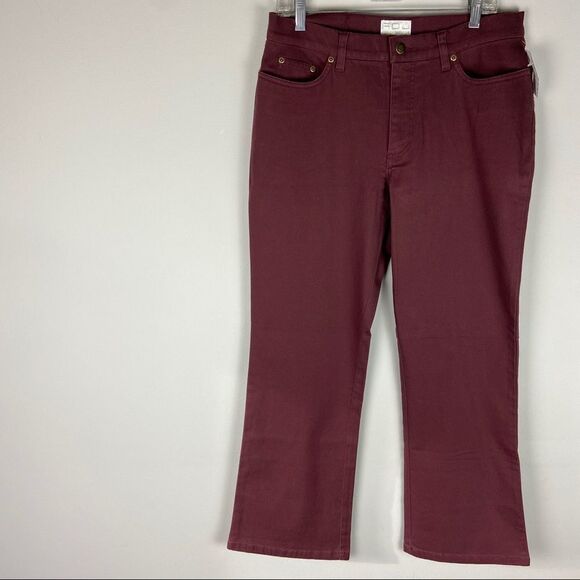 Nwt Straight leg burgundy red trousers pants jeans. French dressing - Picture 7 of 8